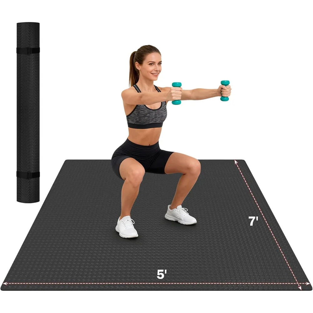 Creativestors Extra Large Exercise Mat, 6'x4'/ 7'x5'/ 8'x5'/ 9'x5'/10'x5' (6mm)